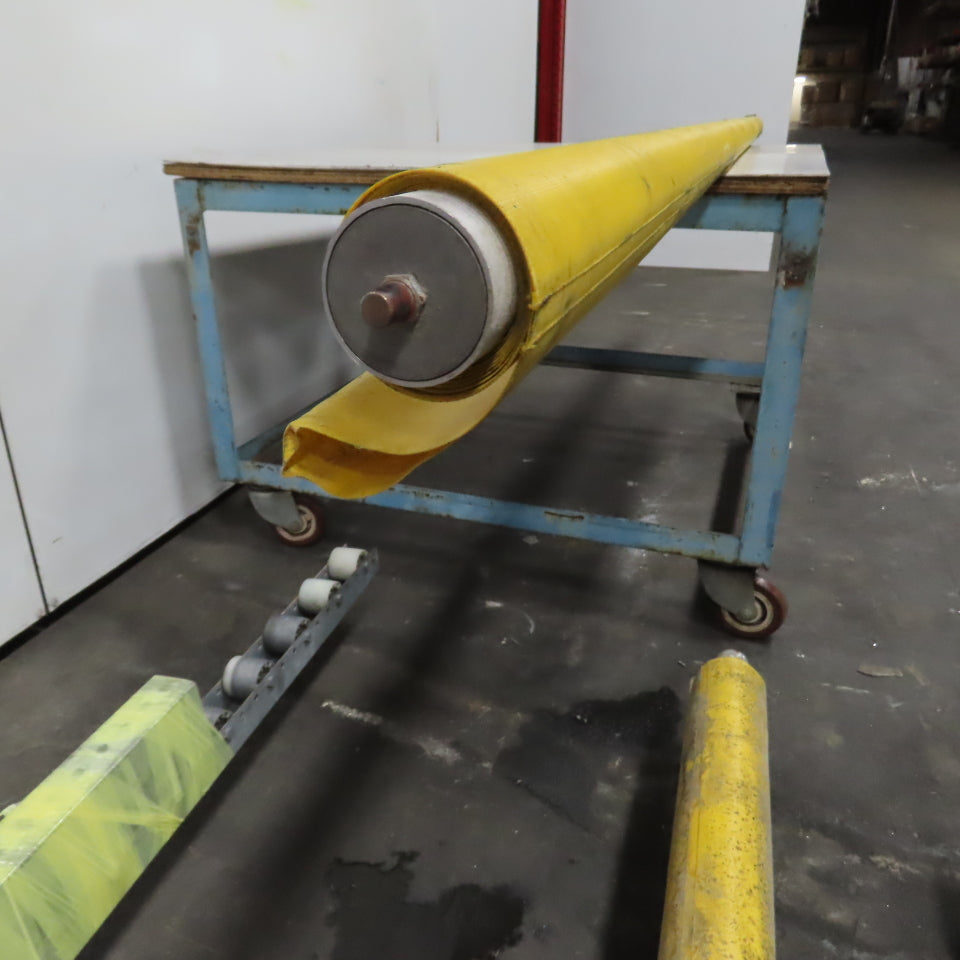 Yellow Welding Backdrop Safety Screen Curtain 104" Wide x 68" High
