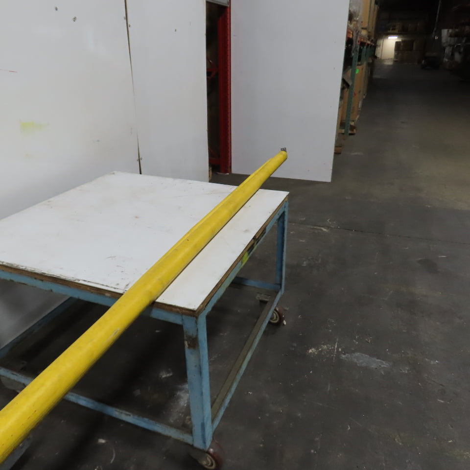 Yellow Welding Backdrop Safety Screen Curtain 104" Wide x 68" High
