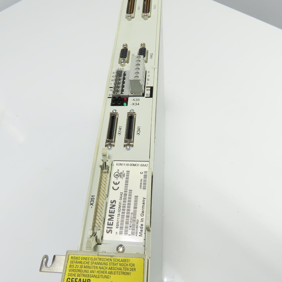 Siemens 6SN1118-0DM31-0AA2 Control Module Simodrive 6SN1123-1AB00-0BA2 LT Module