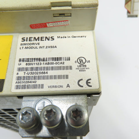 Siemens 6SN1118-0DM31-0AA1 Control Module Simodrive 6SN1123-1AB00-0CA2 Module