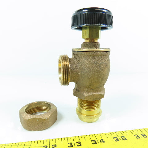 Sterling 1-1/2" x 1" Right Angle Brass Regulator Valve