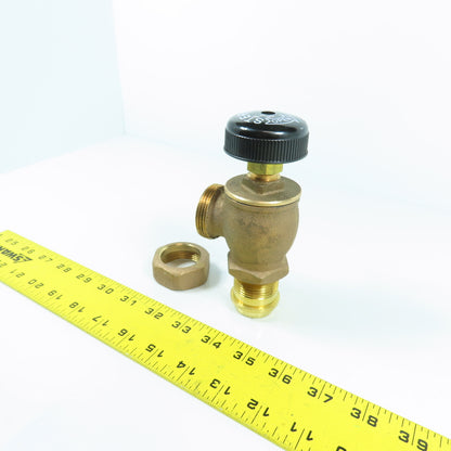 Sterling 1-1/2" x 1" Right Angle Brass Regulator Valve