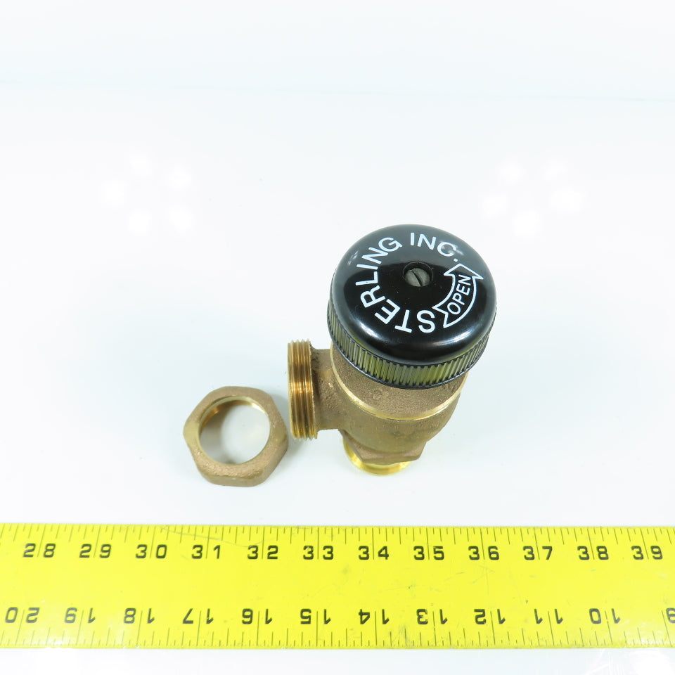 Sterling 1-1/2" x 1" Right Angle Brass Regulator Valve