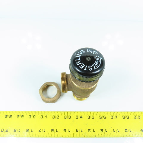 Sterling 1-1/2" x 1" Right Angle Brass Regulator Valve