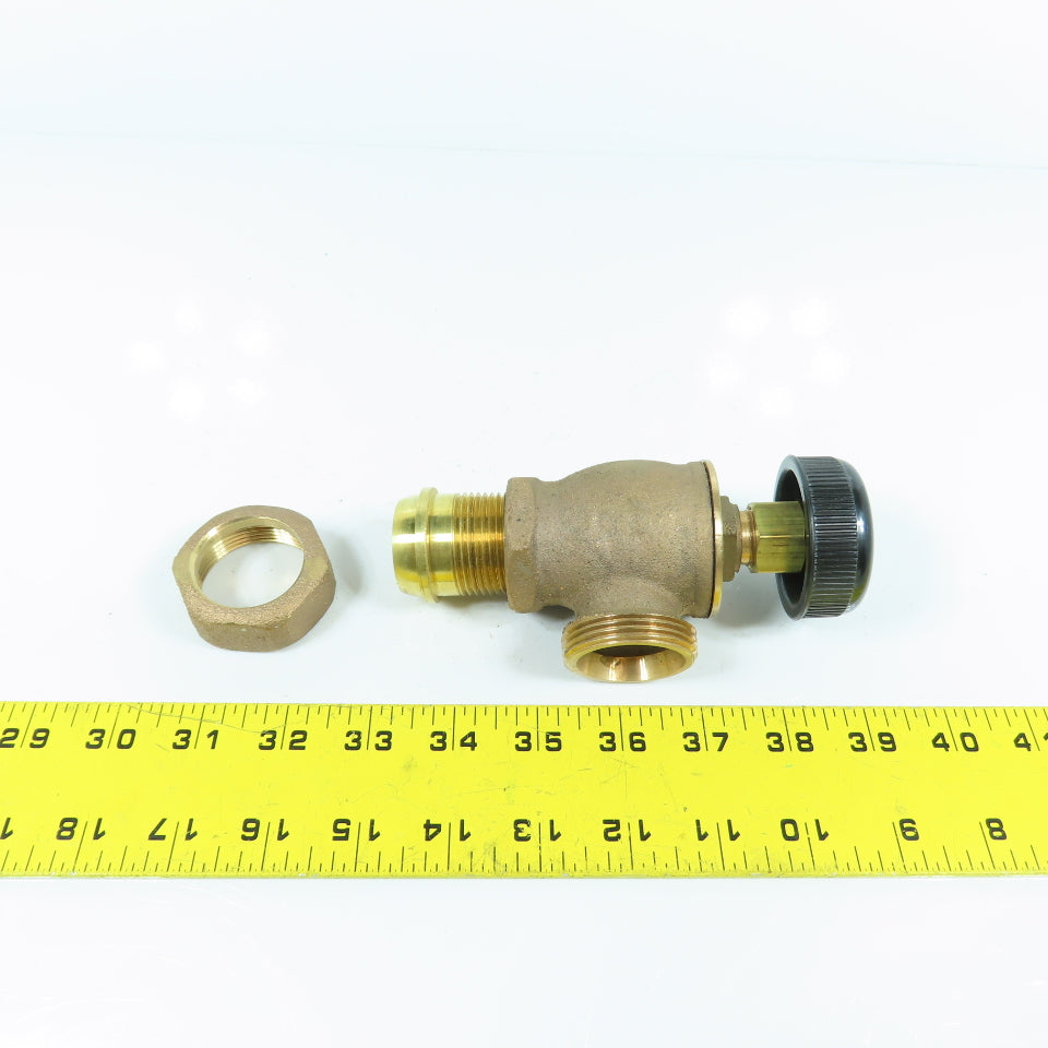 Sterling 1-1/2" x 1" Right Angle Brass Regulator Valve