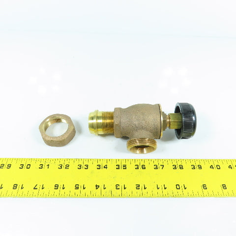 Sterling 1-1/2" x 1" Right Angle Brass Regulator Valve