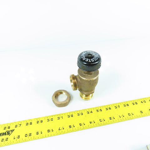 Sterling 1-1/2" x 1" Right Angle Brass Regulator Valve