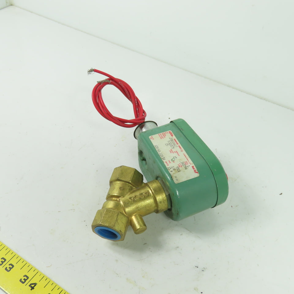 Asco JT8030A17 2-Way Solenoid Valve 120V Coil 15PSI