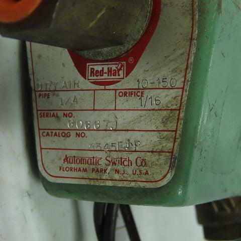 Asco 834SE1P Solenoid Valve 1/4" 120V Coil 1/16 Orifice