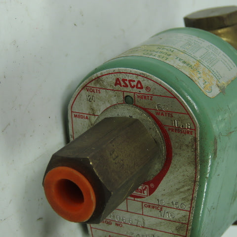 Asco 834SE1P Solenoid Valve 1/4" 120V Coil 1/16 Orifice