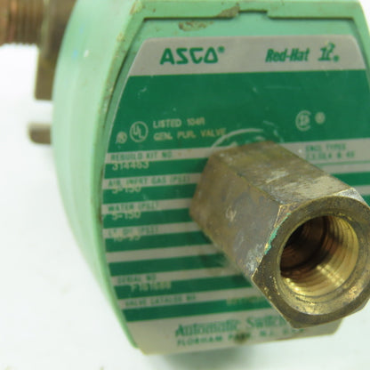 Asco 8317G35 Solenoid Valve 1/4" 120V Coil 10-99PSI Oil 5-150PSI Gas Air