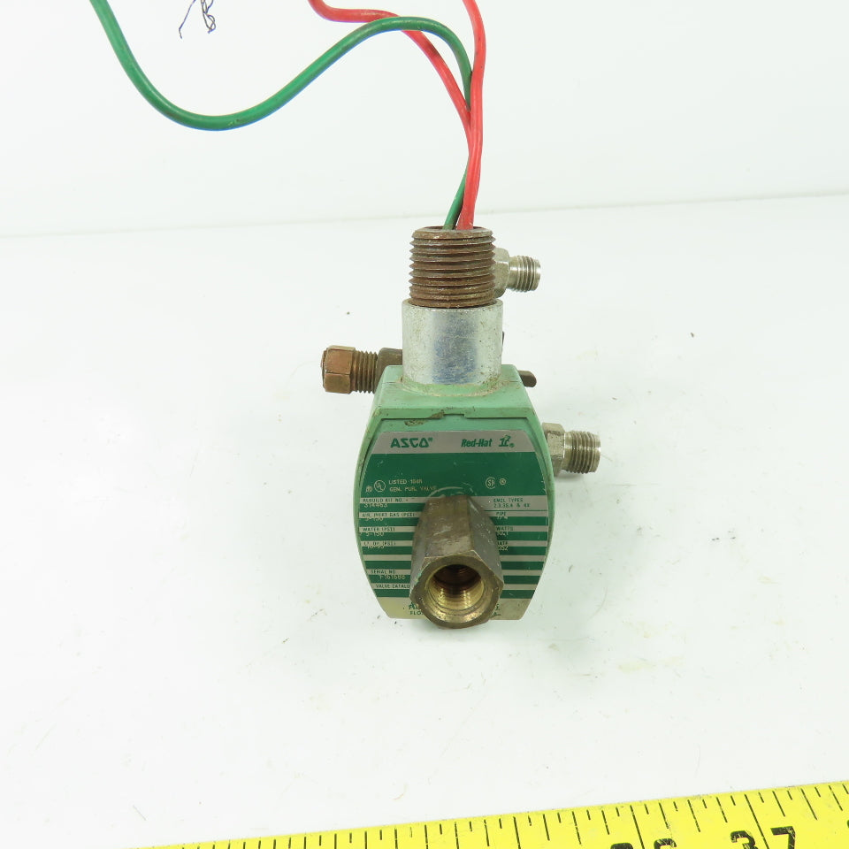 Asco 8317G35 Solenoid Valve 1/4" 120V Coil 10-99PSI Oil 5-150PSI Gas Air