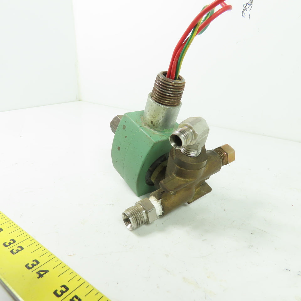 Asco 8317G35 Solenoid Valve 1/4" 120V Coil 10-99PSI Oil 5-150PSI Gas Air