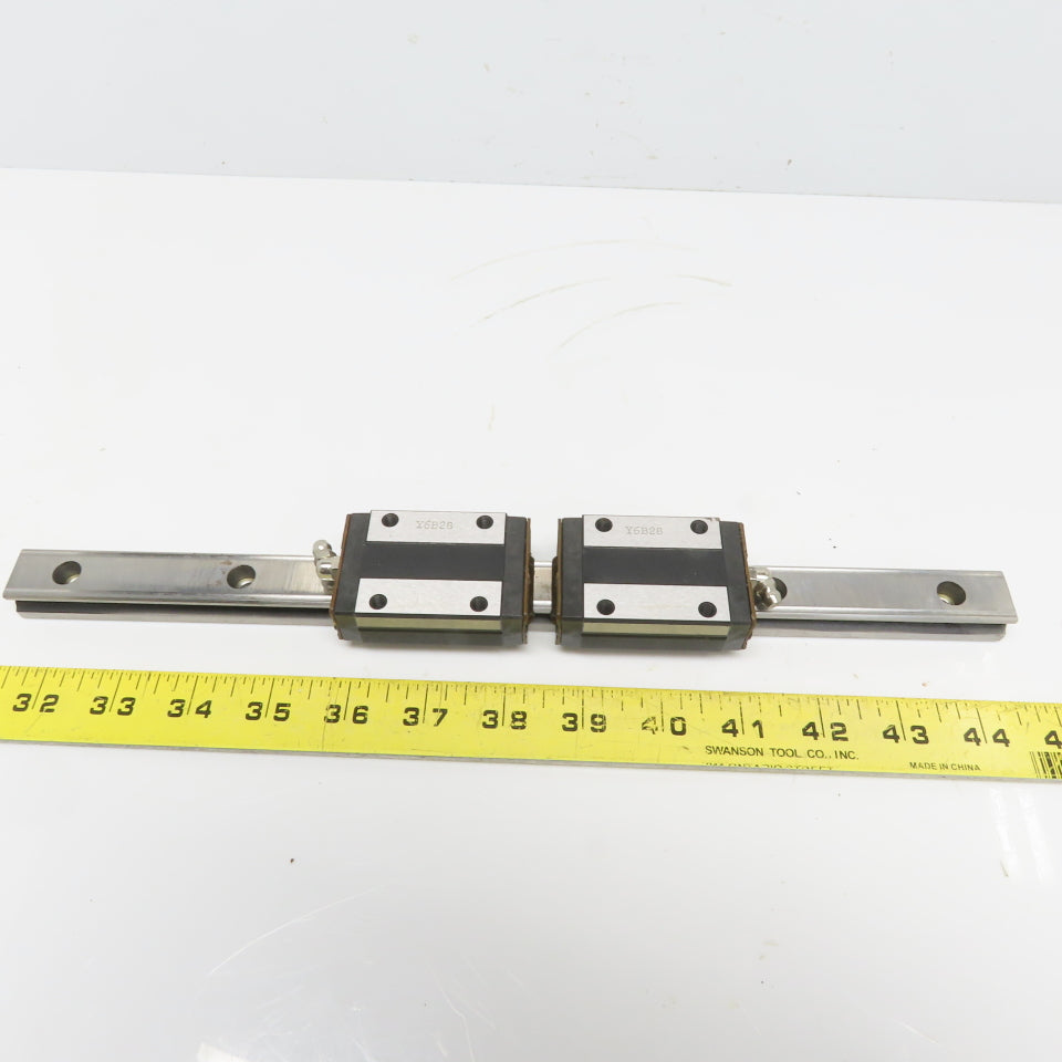 THK Y5B03 SR20W Y6B28 Linear (2) Bearing Blocks & 340mm Long Rail