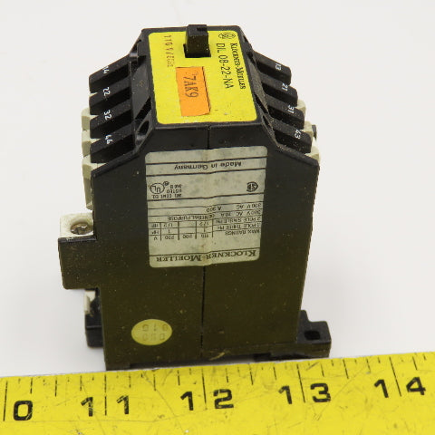 Klockner Moeller DIL 08-22-NA 300VAC 10A Max Contactor 110V 60Hz Coil
