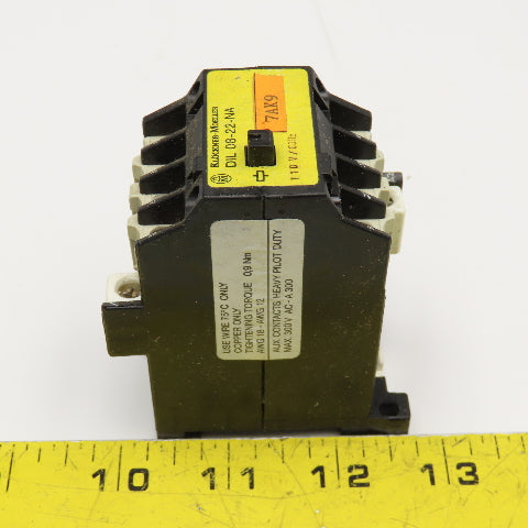 Klockner Moeller DIL 08-22-NA 300VAC 10A Max Contactor 110V 60Hz Coil