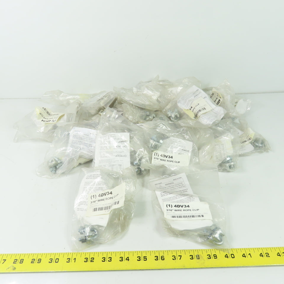 Grainger 4DV34 3-16" Wire Rope Clip Lot Of 26