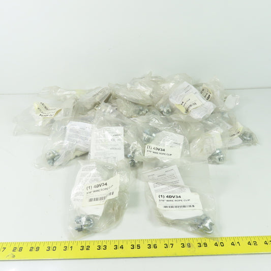 Grainger 4DV34 3-16" Wire Rope Clip Lot Of 26