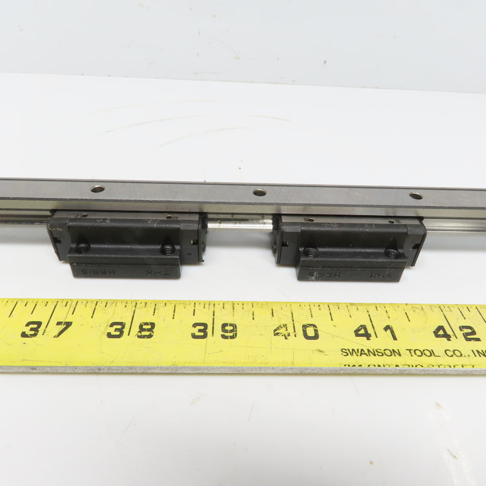 THK HSR15 Y6B28 Linear (2) Bearing Blocks & 280mm Long Rail