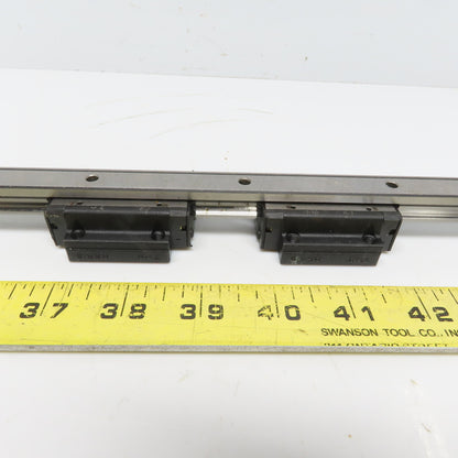 THK HSR15 Y6B28 Linear (2) Bearing Blocks & 280mm Long Rail