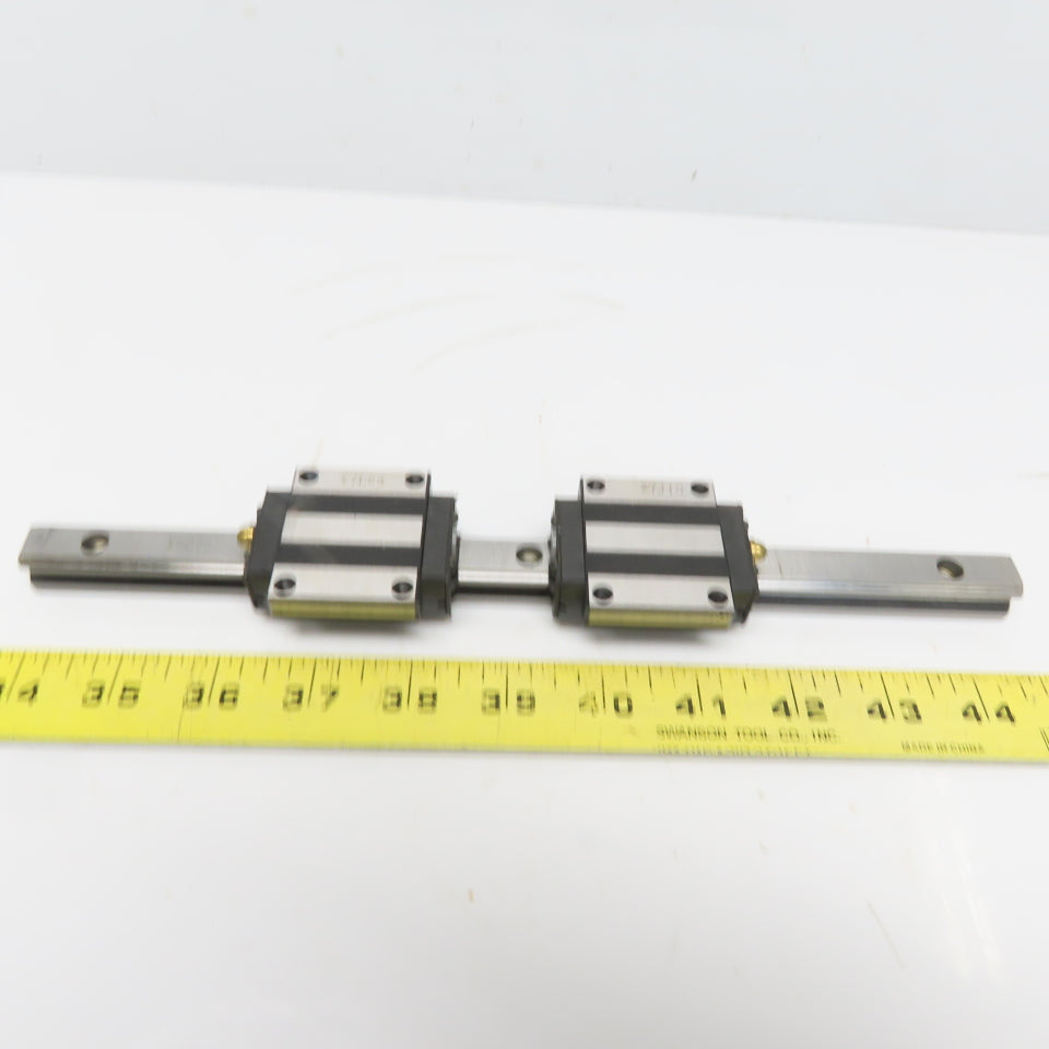 THK HSR15 Y6B28 Linear (2) Bearing Blocks & 280mm Long Rail