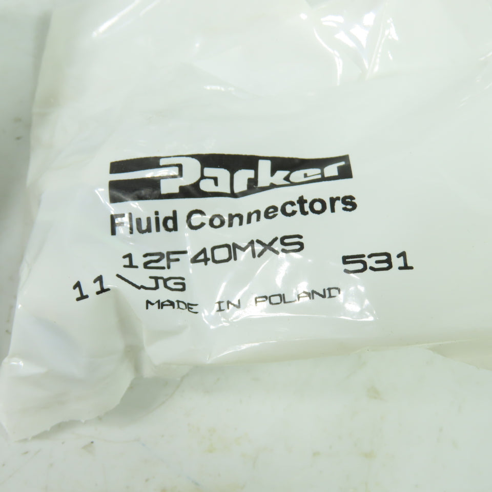 Parker 12F40MXS Fluid Connector Male 11/JG Lot Of 2
