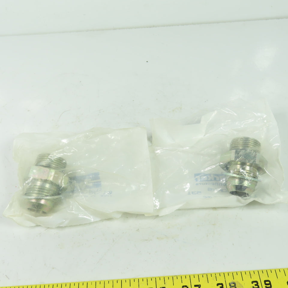 Parker 12F40MXS Fluid Connector Male 11/JG Lot Of 2