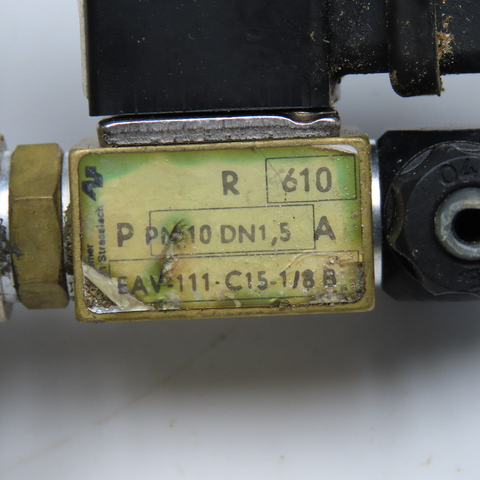 AVS Romer EAV-111-C15-1/8B 1/8" Solenoid Valve 110V 50/60Hz W/ Regulator