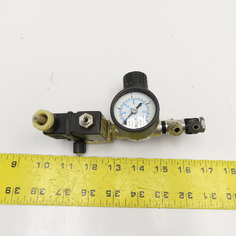 AVS Romer EAV-111-C15-1/8B 1/8" Solenoid Valve 110V 50/60Hz W/ Regulator