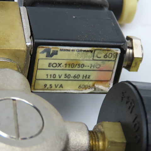 AVS Romer EAV-111-C15-1/8B 1/8" Solenoid Valve 110V 50/60Hz W/ Regulator
