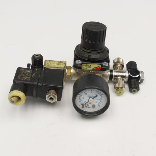 AVS Romer EAV-111-C15-1/8B 1/8" Solenoid Valve 110V 50/60Hz W/ Regulator