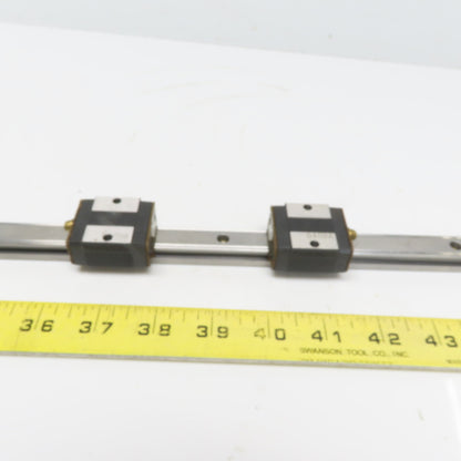THK HSR15V Y6D19 Linear (2) Bearing Blocks & 280mm Long Rail
