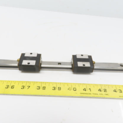 THK HSR15V Y6D19 Linear (2) Bearing Blocks & 280mm Long Rail