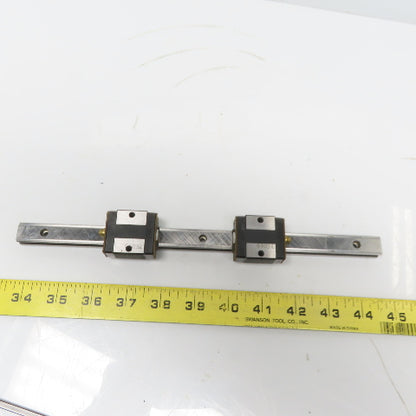 THK HSR15V Y6D19 Linear (2) Bearing Blocks & 280mm Long Rail