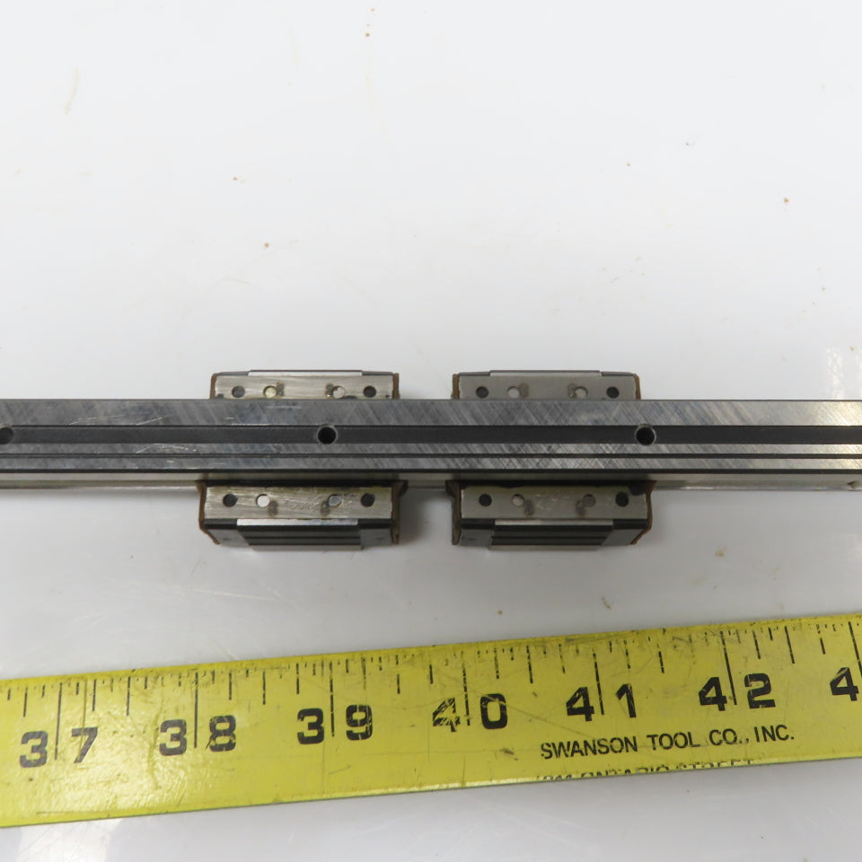THK HSR15V Y6D19 Linear (2) Bearing Blocks & 280mm Long Rail