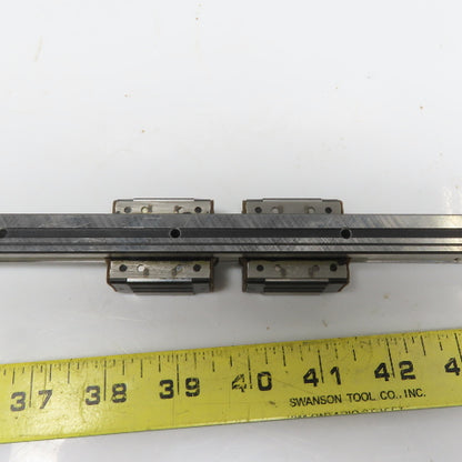 THK HSR15V Y6D19 Linear (2) Bearing Blocks & 280mm Long Rail