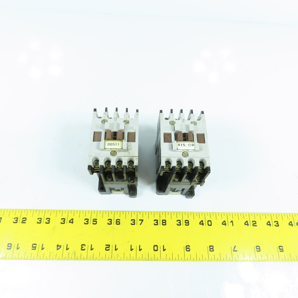 Allen Bradley 700-F400A1 Ser B Contactor Control Relay 120V Coil 10A Lot Of 2