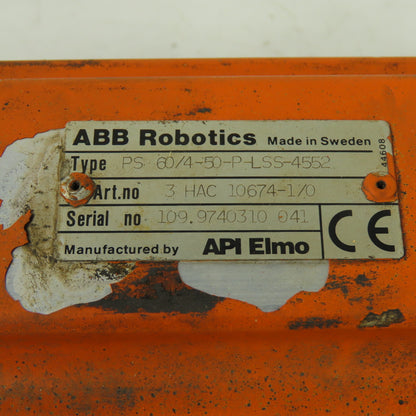 API Elmo PS 60/4-50-P-LSS-4552 ABB 3HAC10674-1 AC Servo Motor W/ Encoder