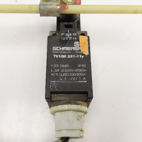 Schmersal TV10H 231-11Y 600V Cam Roller Limit Switch