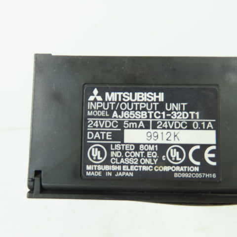 Mitsubishi AJ65SBTC1-32DT1 Input Output Module Unit 24VDC 5mA 0.1A