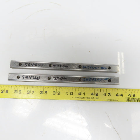 THK SR15V2UU+220L Linear Guide Rail 220mm Long Lot of 2