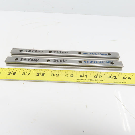 THK SR15V2UU+220L Linear Guide Rail 220mm Long Lot of 2