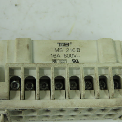 Thomas Betts MS 216B 16-Pin Male Connector W/ FS 116B 16-Pin Female Connector