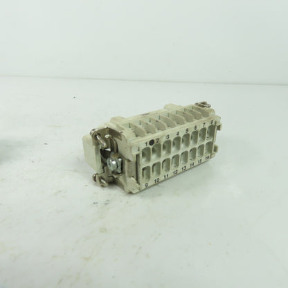 Thomas Betts MS 216B 16-Pin Male Connector W/ FS 116B 16-Pin Female Connector