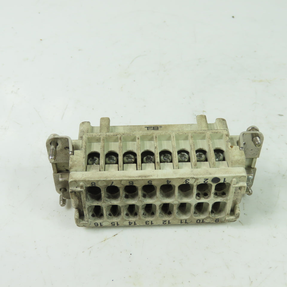 Thomas Betts MS 216B 16-Pin Male Connector W/ FS 116B 16-Pin Female Connector