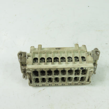 Thomas Betts MS 216B 16-Pin Male Connector W/ FS 116B 16-Pin Female Connector