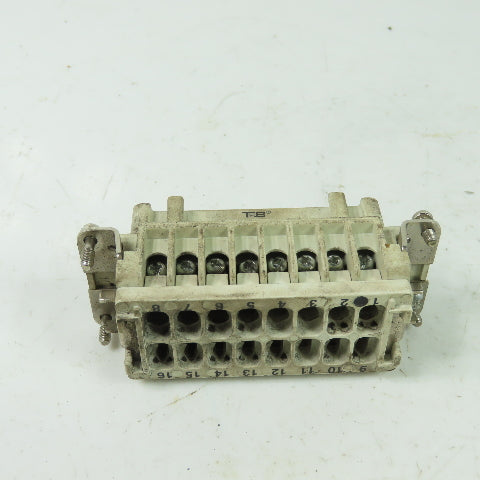 Thomas Betts MS 216B 16-Pin Male Connector W/ FS 116B 16-Pin Female Connector