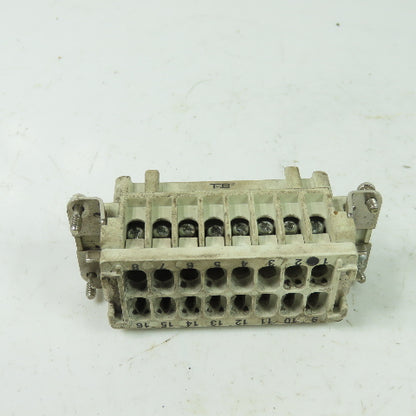 Thomas Betts MS 216B 16-Pin Male Connector W/ FS 116B 16-Pin Female Connector