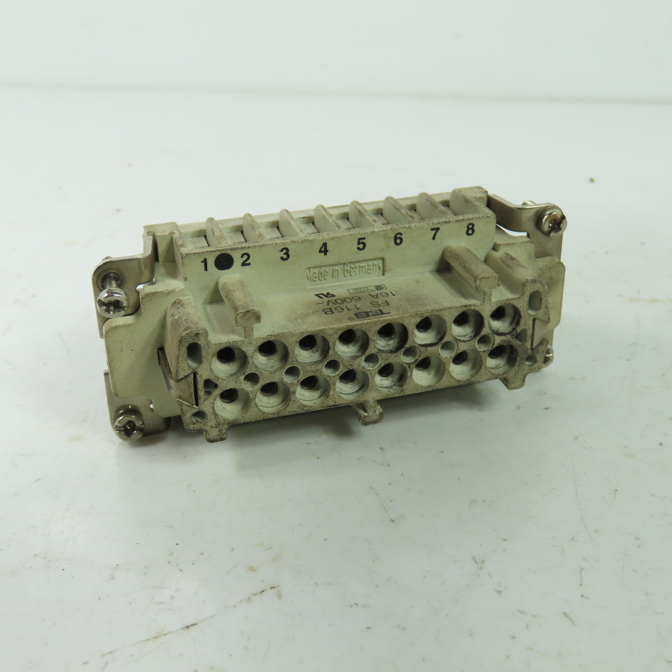 Thomas Betts MS 216B 16-Pin Male Connector W/ FS 116B 16-Pin Female Connector