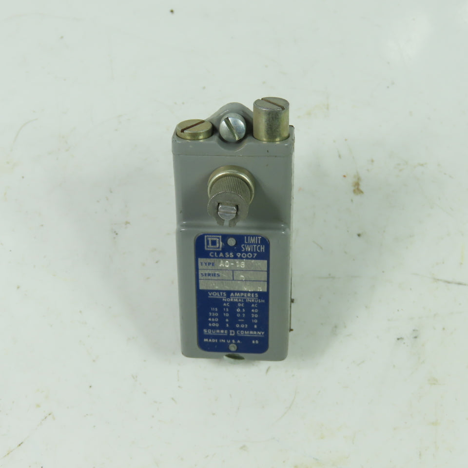 Square D A0-16 Class 9007 Limit Switch Ser D 600V